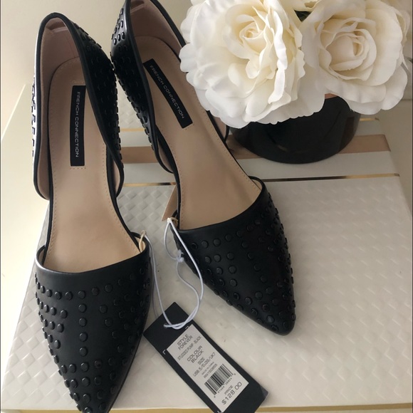 🎀 French Connection Maggie Studded Leather Pumps - Picture 8 of 8
